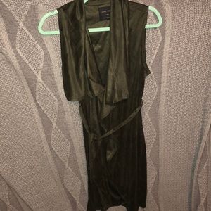 Love Tree Dark Olive Trench Vest